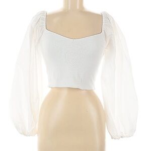 Abercrombie & Fitch White Puff Sleeve Blouse | Excellent Condition